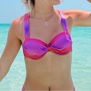 Victoria’s Secret Bikini Top Pink/Purple/Red